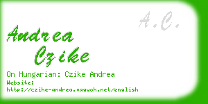 andrea czike business card